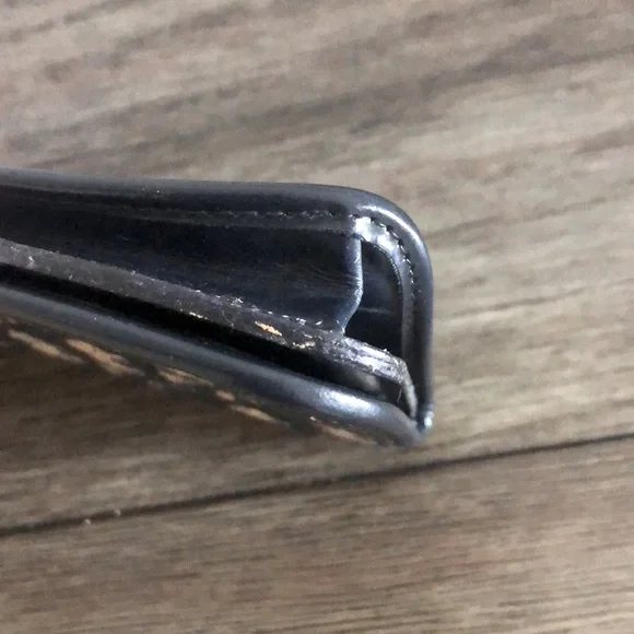 [Dior] Rare Authentic Trotter Long Canvas w/ Leather Navy Blue Signature Wallet - Picture 13 of 16